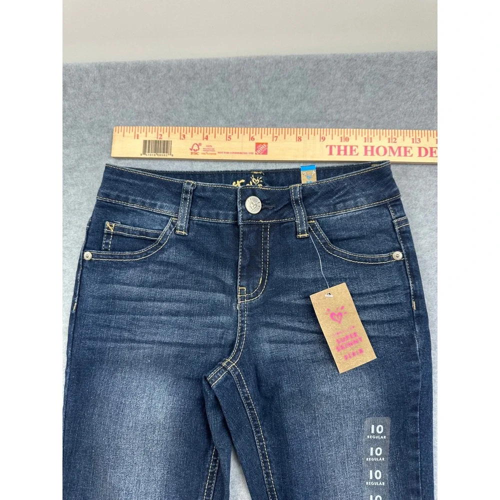 Justice Girls Simply Low Super Skinny Jeans Dark Wash Denim Size 10 Regular